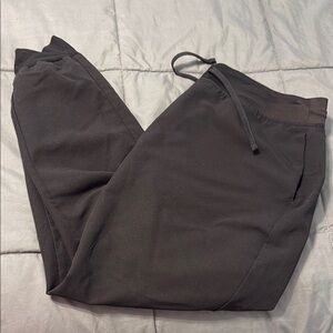 Mandala Black Joggers with Smooth Finish and Straight Leg